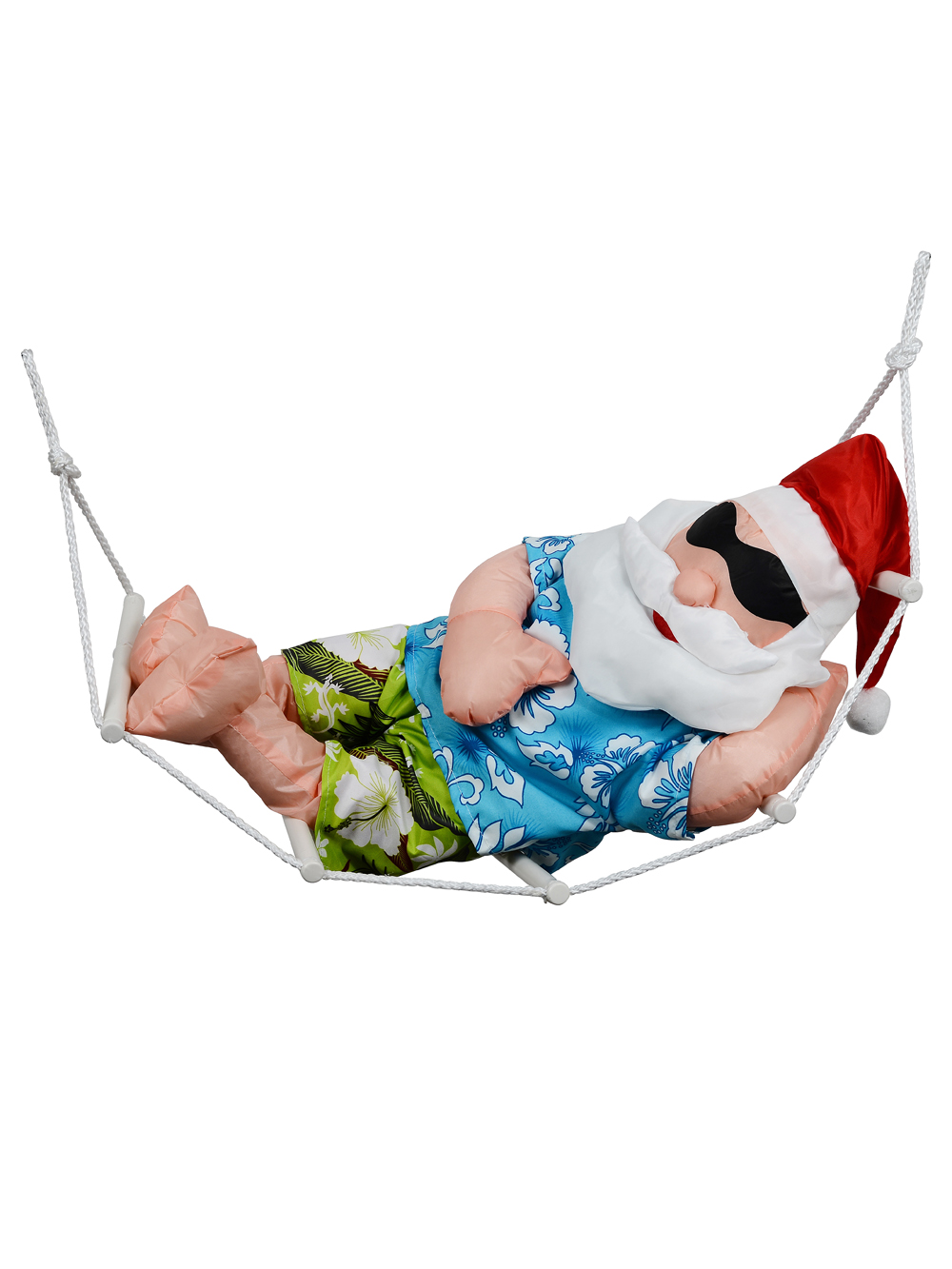 Padded Summer Christmas Hammock Santa Outdoor Hanging Decoration - 65cm