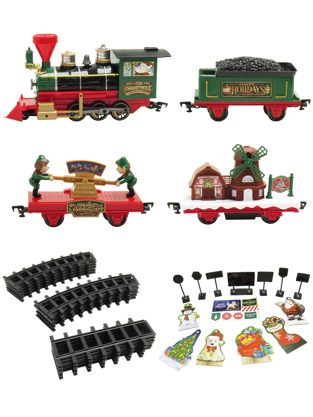 Happy Holiday Express With Headlight Music Christmas Train Set 35 Piece Set Christmas Toys Buy online from The Christmas Warehouse