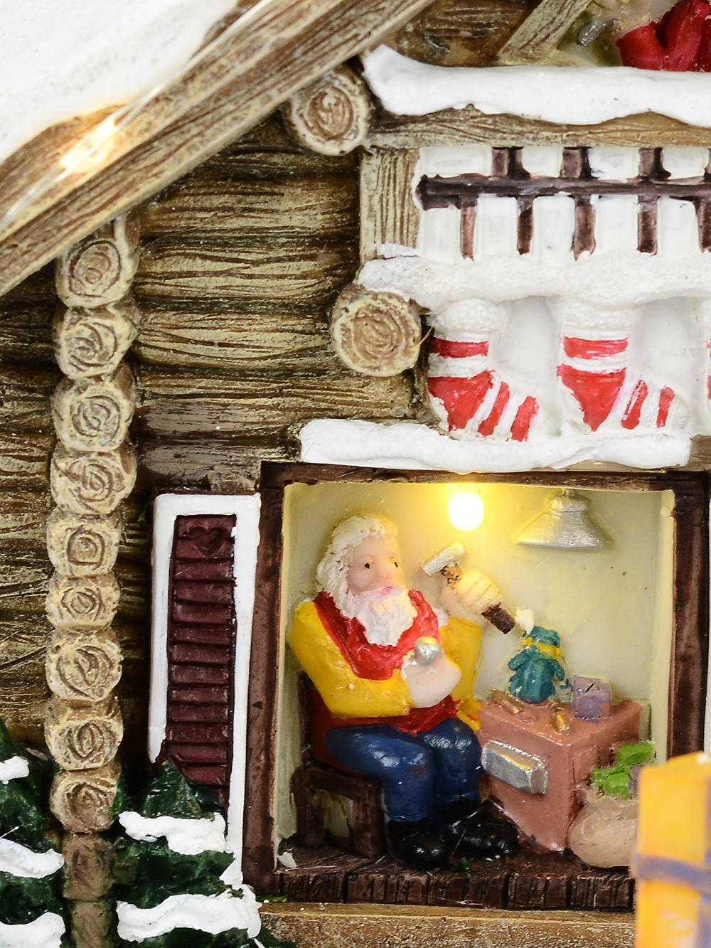 Battery operated store christmas village