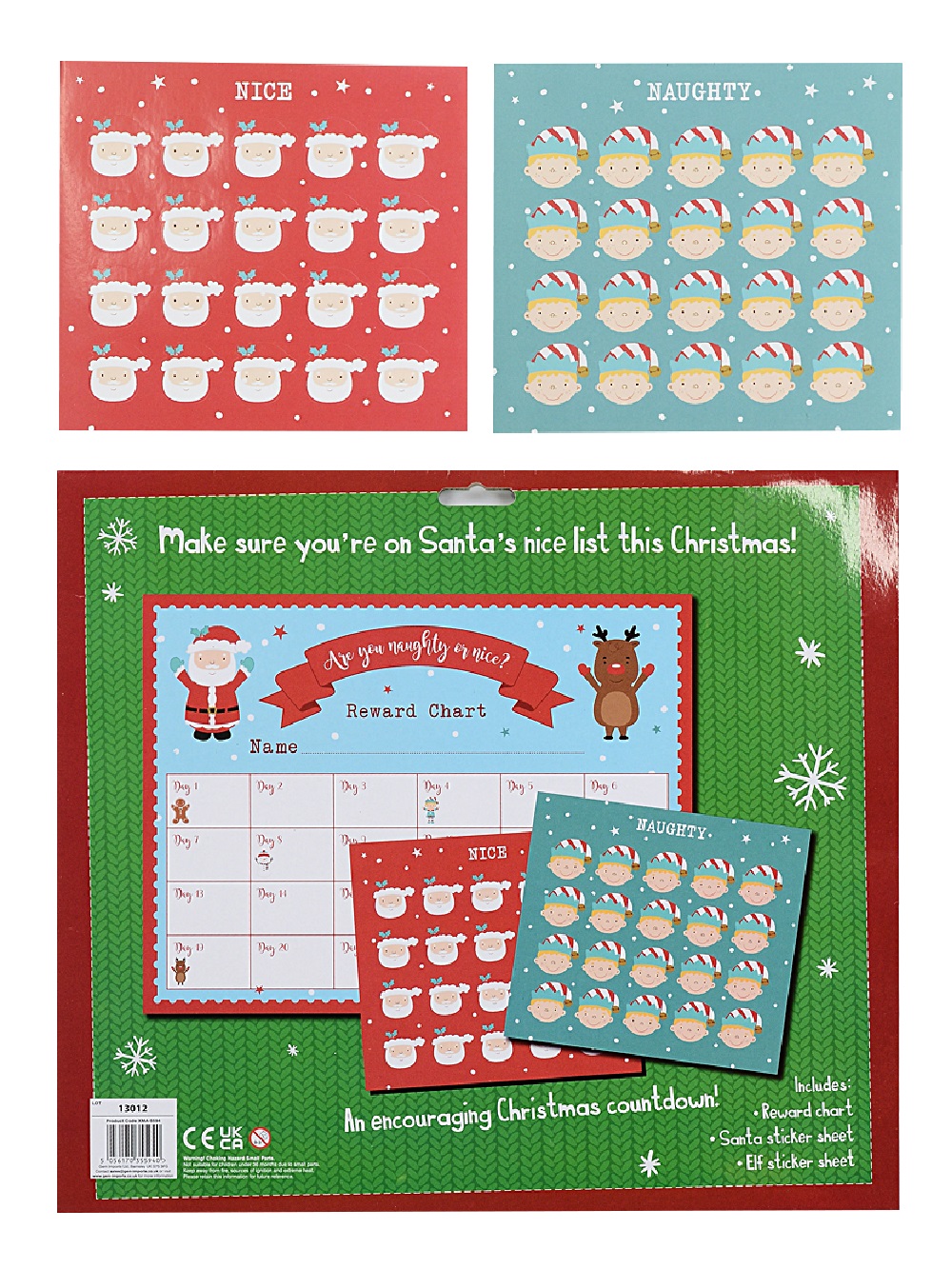 Santa's Naughty Or Nice Reward Chart Show Santa How Good You