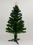 Multi Colour With Bauble Decorations Fibre Optic Tree - 90cm