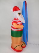 Summer Santa & Surfboard Illuminated Christmas Inflatable Display - 2.1m
