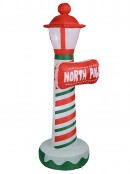 North Pole Street Lamp Illuminated Christmas Inflatable Display - 1.8m