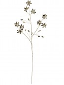 Honey Amber Diamante Blossom Spray Stem With Gilded Branches | 58cm
