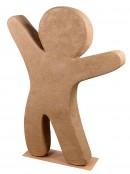 1.4m Cheery Gingerbread Man In Posing Stance Life Size Resin Ornament