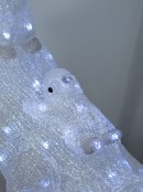 LED Acrylic Polar Bear With Two Penguins Ornament - 45cm
