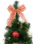 Decorated Red & Gold Bauble, Ribbon & Twigs Pine Table Top Tree - 60cm