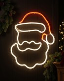 41cm Radiant Santa Portrait Outdoor Red & White LED Neon Flex Display