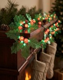 120 Green & Red LED With Holly Leaf & Berries 8 Function | 2.9m