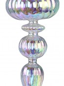 30cm Clear Iridescent Christmas Icicle Finial Hanging Ornament