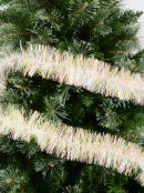 Fine Iridescent Pine Needle 6ply Christmas Tinsel Garland - 85mm x 2m