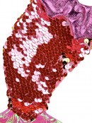 Mini Mermaid Tail With Pink Sequins Christmas Stockings - 3 x 20cm