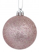 Pink Glittered, Matte & Metallic Christmas Bauble Decorations - 12 x 60mm