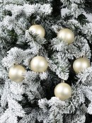 Champagne Matte Christmas Bauble Decorations - 6 x 60mm