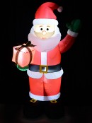 Classic Santa Waving With Gift Illuminated Christmas Inflatable Display - 1.9m