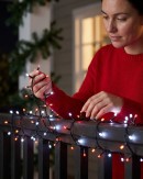 1000 Red & Cool White LED String Fairy Lights 8 Function With Timer | 50m