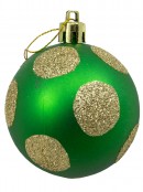 Red & Green Baubles With Assorted Patterns - 9 x 60mm