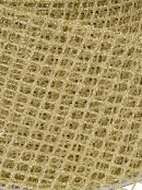 Large Gold Glitter Netted Mesh Wide Cut Christmas Craft Ribbon - 10m