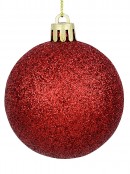 35x 60mm Red Pearl, Matte, Glitter & Shiny Green Christmas Baubles