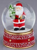 85mm Santa & Christmas Tree Mini Waterball Snow Globe Ornament
