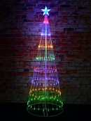 1.9m Multi Colour Digital LED String Fairy Light Conical Outdoor Christmas Tree