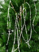 Frosted Pussy Willow Branch Look Decorative Christmas Floral Stem - 90cm