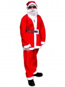 Budget 5 Piece Full Santa Suit Kit - One Size Fits Most
