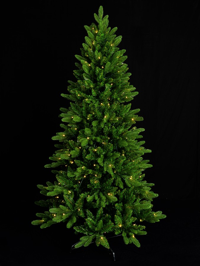 Pre-Lit Aspen Pine Christmas Tree With 350 LED Lights & 1181 Tips - 2.3m