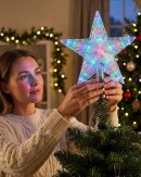 Large Multi Colour LED Star Christmas Tree Topper | 22cm