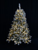 Dual Colour Pre-Lit Moderately Flocked Christmas Tree With 1144 Tips - 2.3m