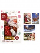 Santa Design With Metallic Highlights Christmas Greeting Cards - 10 x 175mm