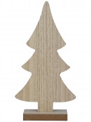 Botanical Merry Christmas Wooden Tree Tabletop Sign | 32cm