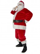 Premium 7 Piece Complete Jolly Santa Suit Costume - One Size Fits Most