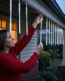 10x Meteor Shower Tube Icicle Lights 540 Snowing Cool White LED | 4.5m