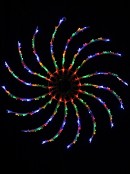 Multi Colour LED String Light Pinwheel Spiral Galaxy Christmas Display - 50cm