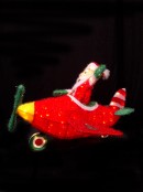 Incandescent Tinsel Fabric Santa In Monoplane Light Displays - 82cm