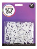 50 Reusable Outdoor Gutter Hooks Christmas Lights Accessory