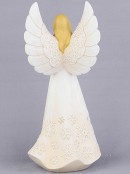26cm Elegant Ivory Look Blessing Angel Resin Figurine Ornament