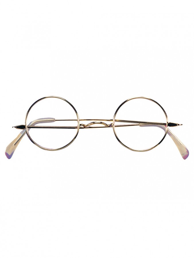 Santa Round Frame Novelty Costume Glasses - One Size Fits Most