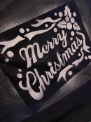 Merry Christmas Reusable Spray Snow Stencil Christmas Decoration - 50cm