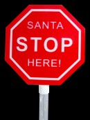 4 LED Santa Stop Here Pathway Stakes - 4m