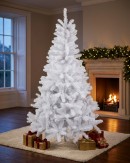 2m Arctic White Artificial Christmas Tree | 770 Tips & Hinged Branches