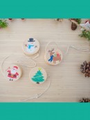 Assorted Wooden Santa, Snowman, Reindeer & Tree Christmas Yo-Yos
