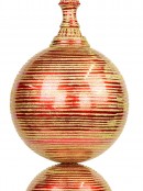 Apple Red With Gold Glitter Striping Large Finial Display Decoration - 85cm