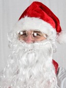 Santa Round Frame Novelty Costume Glasses - One Size Fits Most