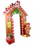 Gingerbread Arch & Cookie Man Illuminated Christmas Inflatable Display - 2.95m
