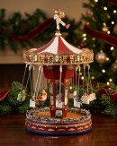 34cm Animated Musical Christmas Chair-O-Planes With Multi Colour LED Lights