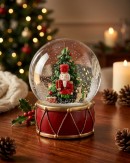 16cm Nutcracker & Christmas Tree Waterball Christmas Snow Globe