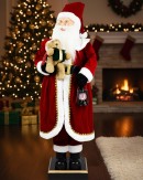 Life Size Animated Singing & Dancing Santa Claus With Lantern & Teddy | 1.5m