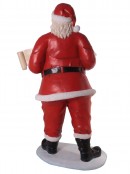 Classic Santa Claus Statue & Banner Resin Life Size Christmas Ornament - 1.5m